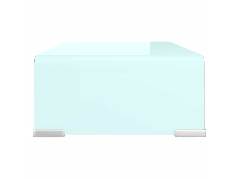  Meuble tv - banc tv - meuble de rangementsupport pour moniteur 40x25x11 cm verre vert  - Conforama D