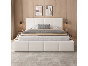 Lit 2 places 180x200 cm REDOM   coloris beige