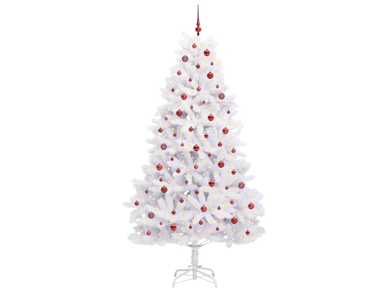  Sapin de noël - arbre de noël artificiel à branches articulées blanc 240 cm  - Conforama C