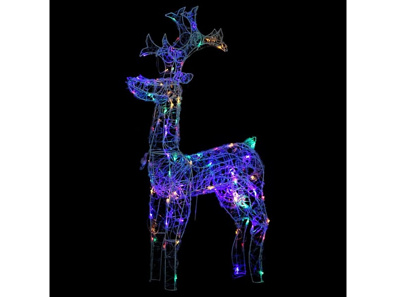  Renne de décoration, éclairage de noël 90 led 60x16x100 cm acrylique cf62046  - Conforama E