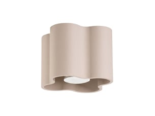 Plafonnier ovio 1 taupe gu10 aluminium moderne 10x12x12cm
