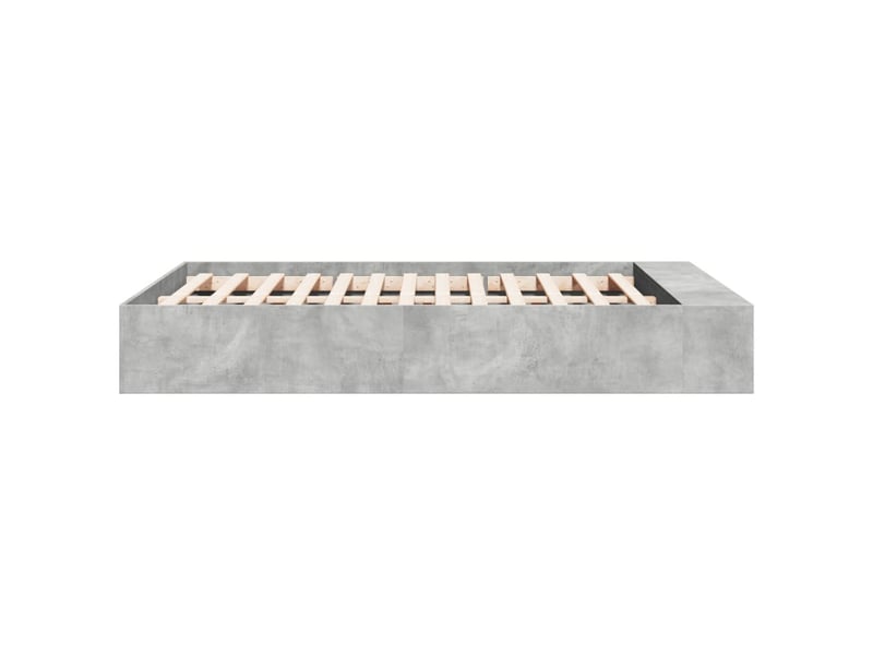  Lit double- lit adulte -  cadre de lit sans matelas gris béton 120x190 cm  - Conforama D