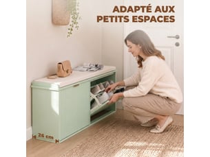 Meuble à chaussures 6 paire(s)  <strong></strong>  <strong></strong> coloris vert