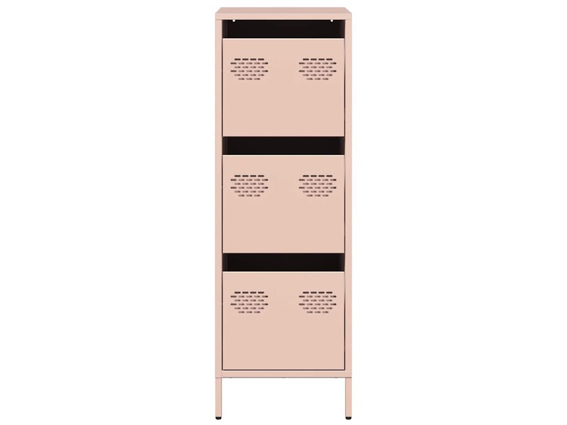  Buffet haut - bahut - meuble de rangement rose 39x35x103,5 cm acier  - Conforama E