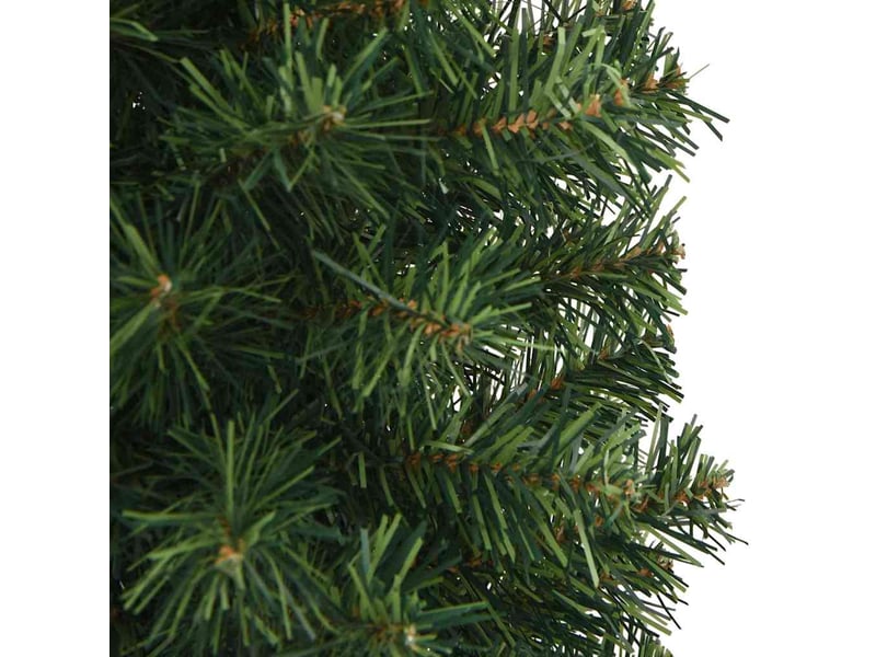  Sapin de noël - arbre de noël artificiel mince avec support vert 150 cm pvc  - Conforama E