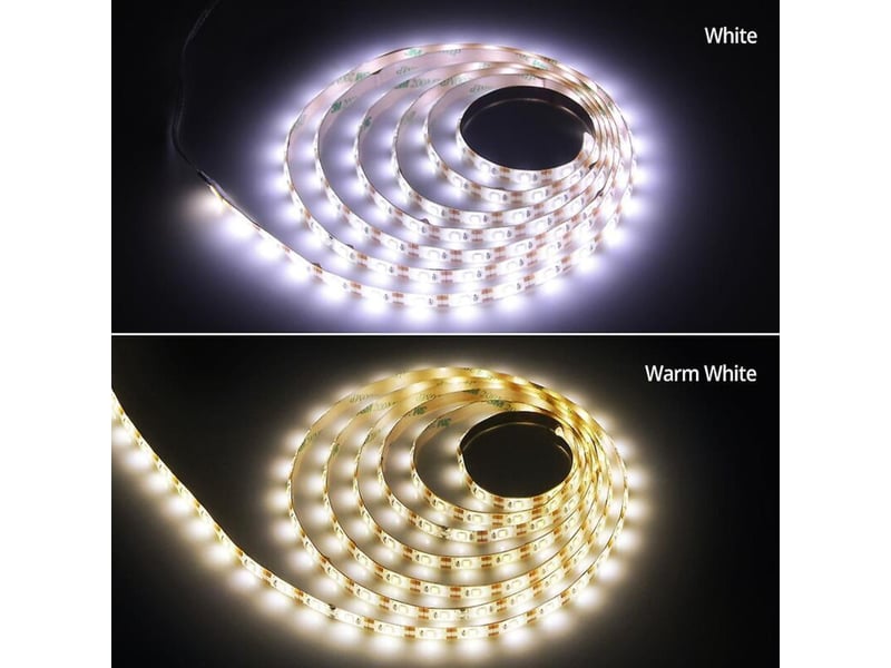  Ruban led de 1m avec détecteur mouvement. Lumière chaude 2700k, étanchéité ip65, rechargeable usb. Bande autocollante pourchambres, salons  - Conforama B