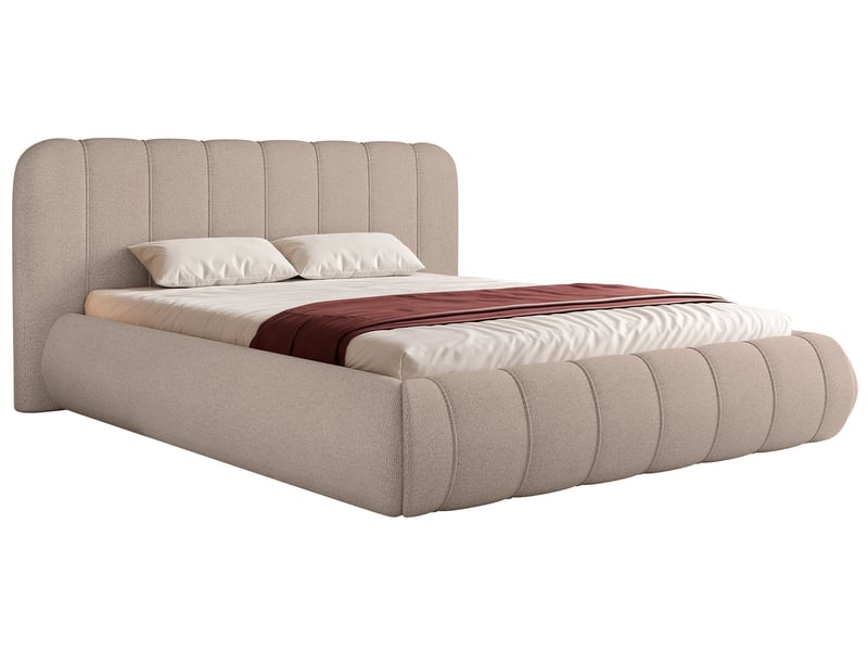  Selsey malunna - lit rembourré - 180x200 cm - chenille grège Malunna - Conforama A