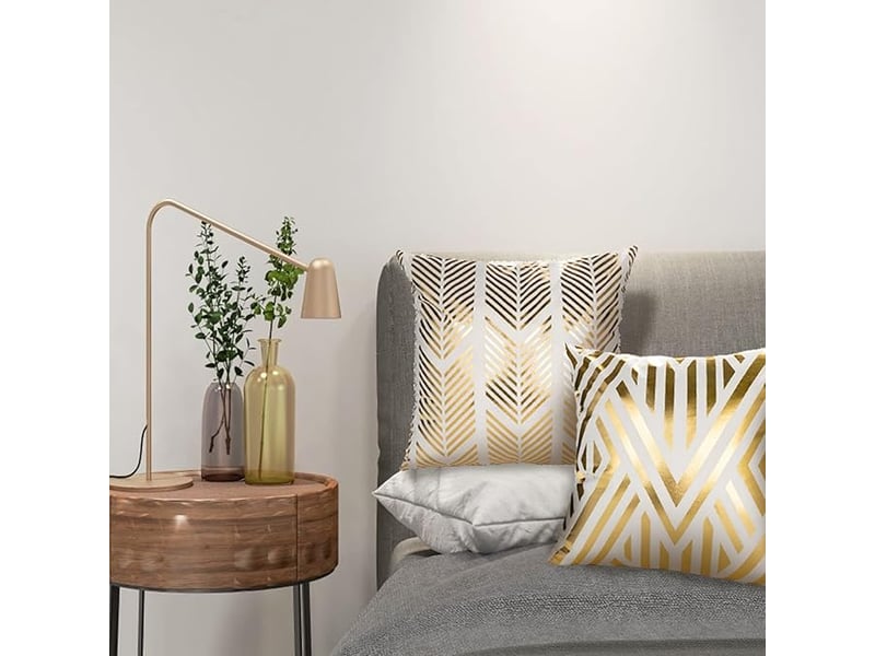 Lot de 2 housse de coussin moderne 45 x 45 cm vert feuilles motif housse coussin en polyester taie d'oreiller coussins de canapé décoratifs Household Pillow Cover - Conforama E
