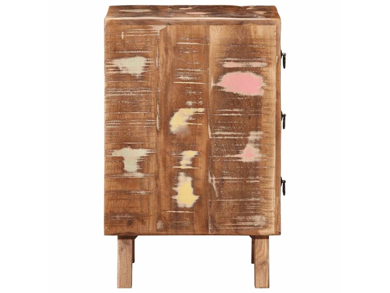 Table de chevet - cabinet de chevet - table de nuit 37x32x50 cm bois massif de récupération - Conforama B