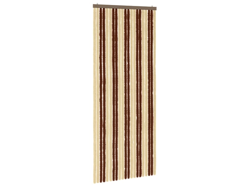 Rideau anti-insectes, moustiquaire en chenille marron et beige 90 x 220 cm cf43473 - Conforama A