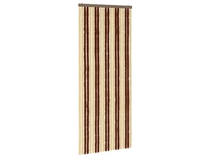 Rideau anti-insectes, moustiquaire en chenille marron et beige 90 x 220 cm cf43473