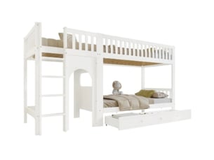 Lit bébé 90x200 cm BIQZUYA   coloris blanc