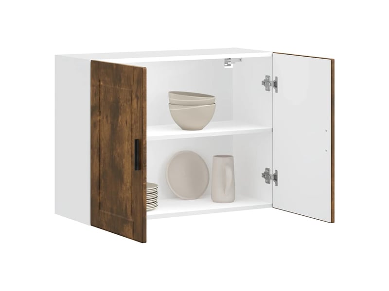 Meuble de rangement, armoire murale de cuisine porto chêne fumé bois d'ingénierie shl5521 - Conforama B