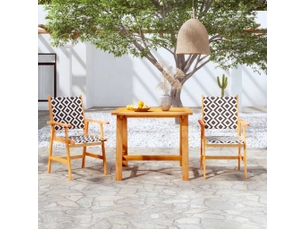 Ensemble à manger de jardin 3 pièces bois d'acacia solide