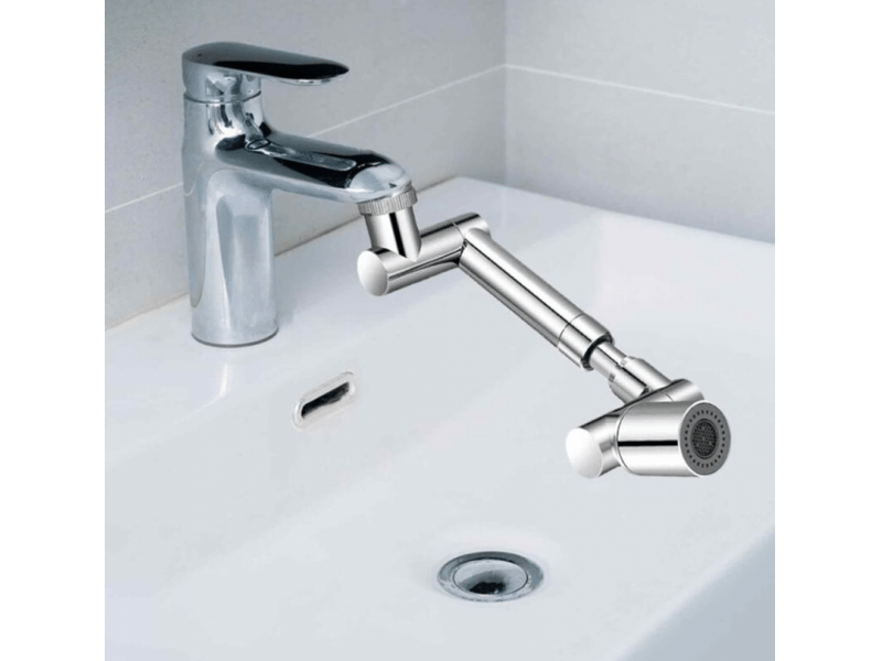  Prolongateur de robinet rotatif pour salle de bain, adaptateur de robinet avec bras robotisé rotatif à grand angle, extension de robinet  - Conforama D