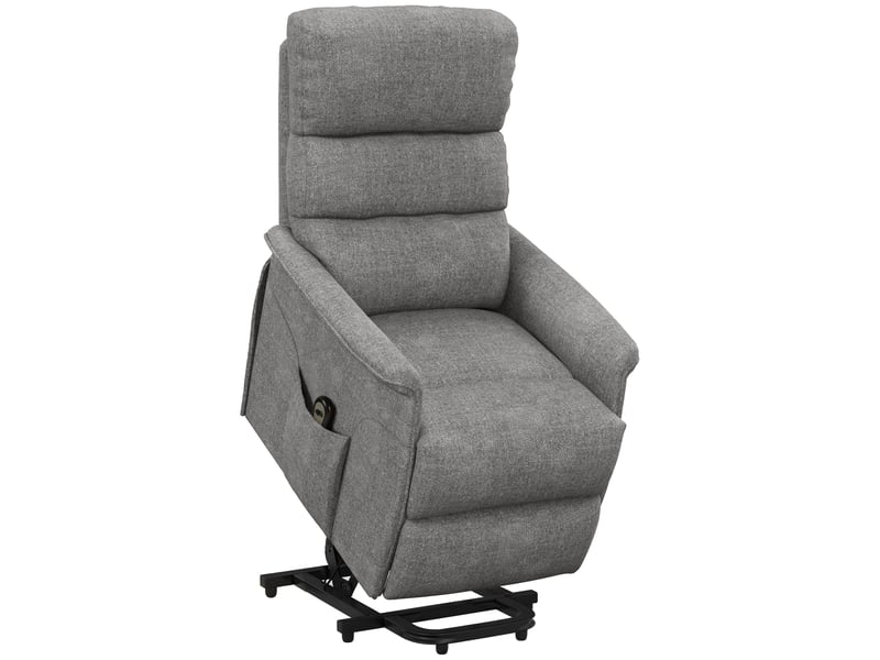  Fauteuil releveur électrique gris, fauteuil relax inclinable à 135°, avec repose-pieds pour salon et lecture  - Conforama A