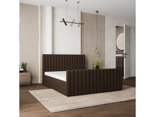 Lit coffre 180x200 cm <strong>MASSENO</strong>  <strong></strong> coloris marron