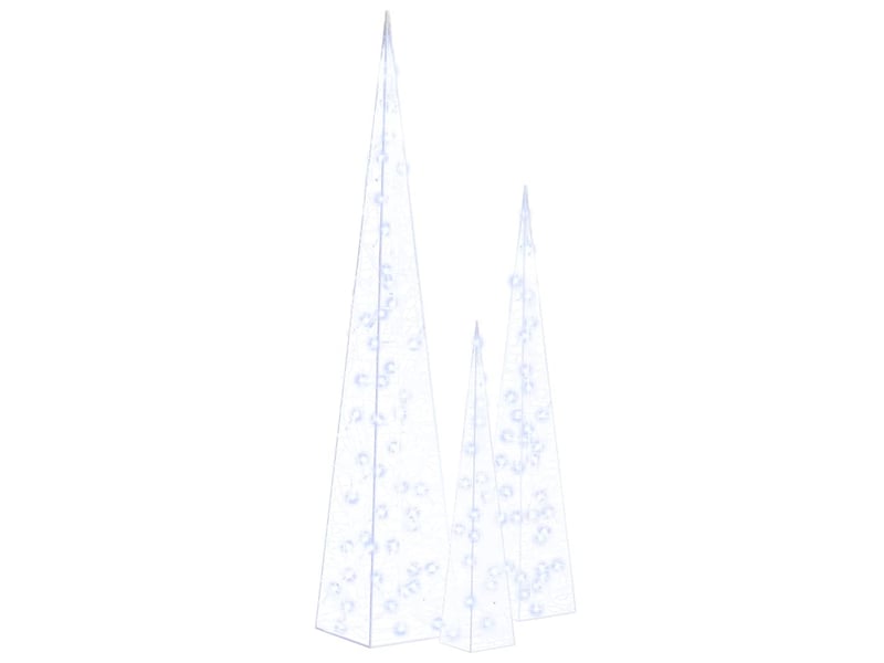  Jeu de cônes lumineux à led acrylique bleu 6090120 cm cf62207  - Conforama A