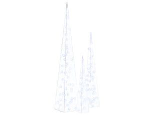 Jeu de cônes lumineux à led acrylique bleu 6090120 cm cf62207