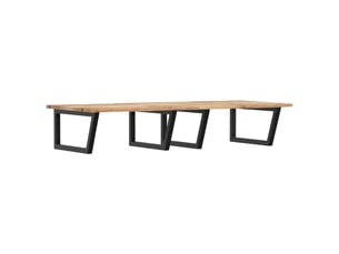 Étagère de vasque | étagère murale acier et bois massif d'acacia shl5103