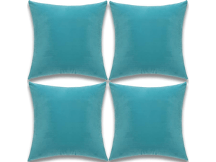 Housses de coussin décoratives en velours doux de qualité supérieure pour canapé - lit, lot de 4, bleu sarcelle, 45 x 45 cm