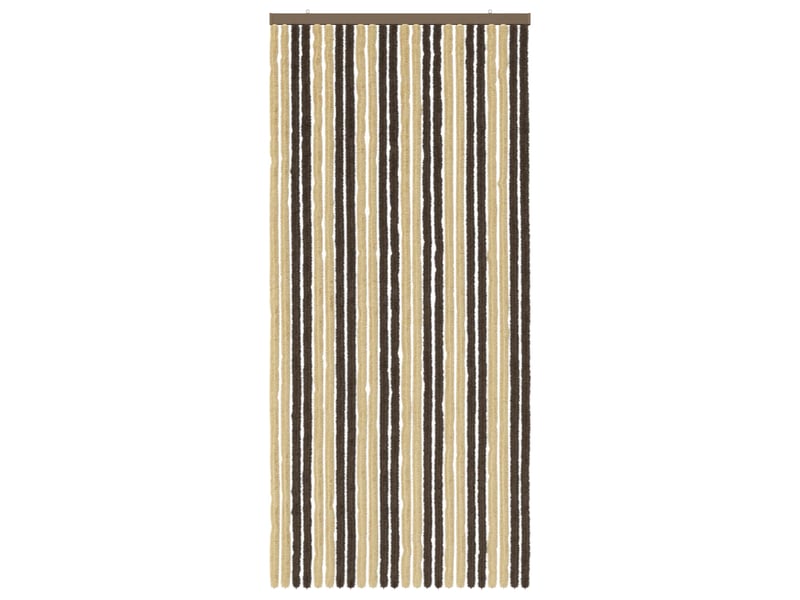  Rideau anti-insectes, moustiquaire en chenille marron foncé et beige cf43479  - Conforama C