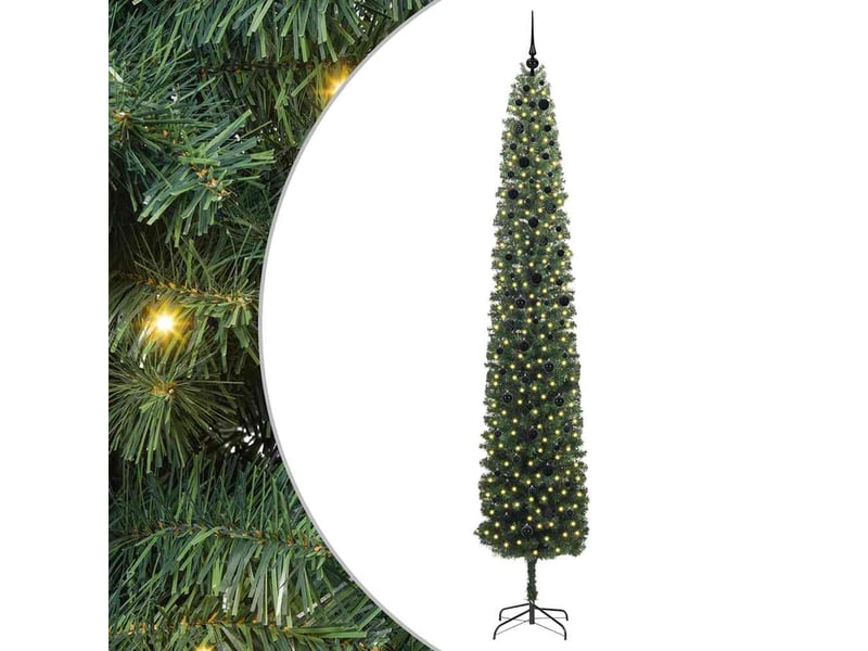 Sapin de noël - arbre de noël artificiel vert 300 cm pvc et acier et plastique - Conforama A