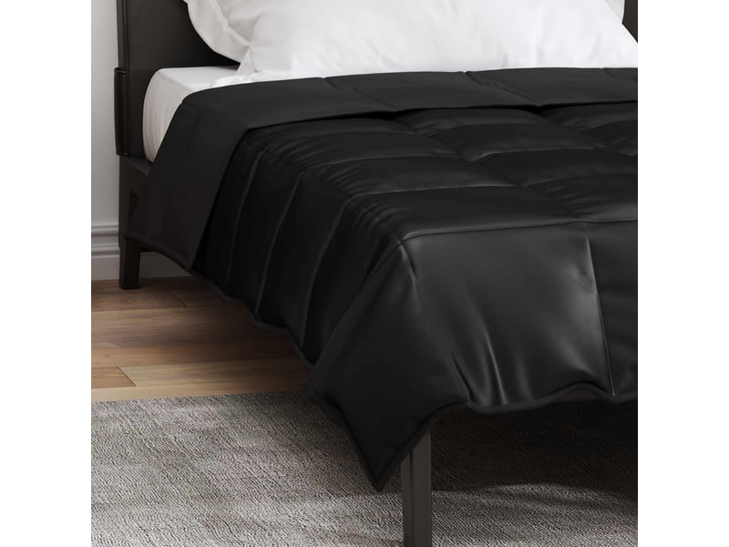  Duvet - couette d'été simple 155 x 200 cm 200 gsm noir  - Conforama D