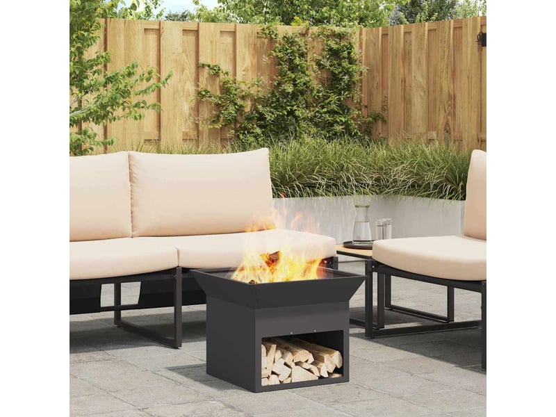  Brasero exterieur, foyer de cheminée noir 50x50x40 cm acier shl13018  - Conforama D