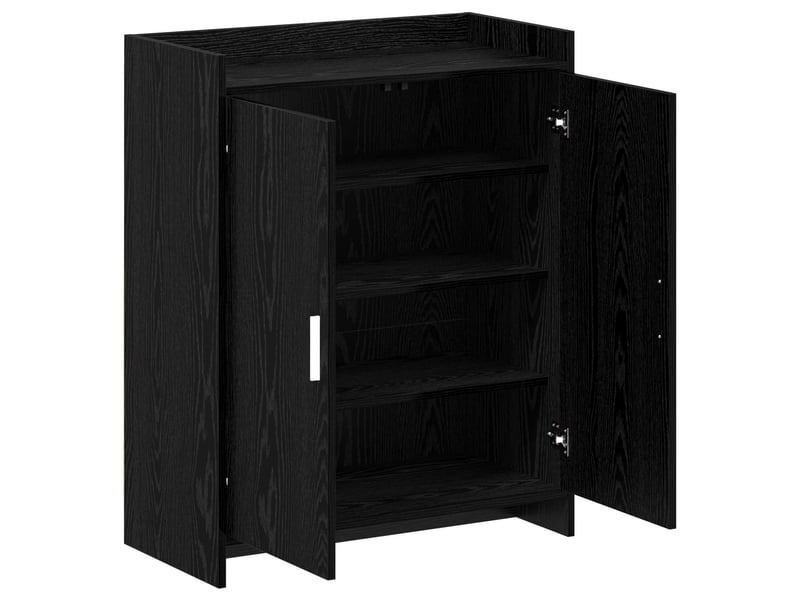  Meuble à chaussure, cabinet à chaussures avec stockage chêne noir 73,5x36x92 cm shl5623  - Conforama D