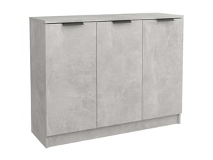 Buffet - bahut - meuble de rangement gris béton 90,5x30x70 cm bois d'ingénierie
