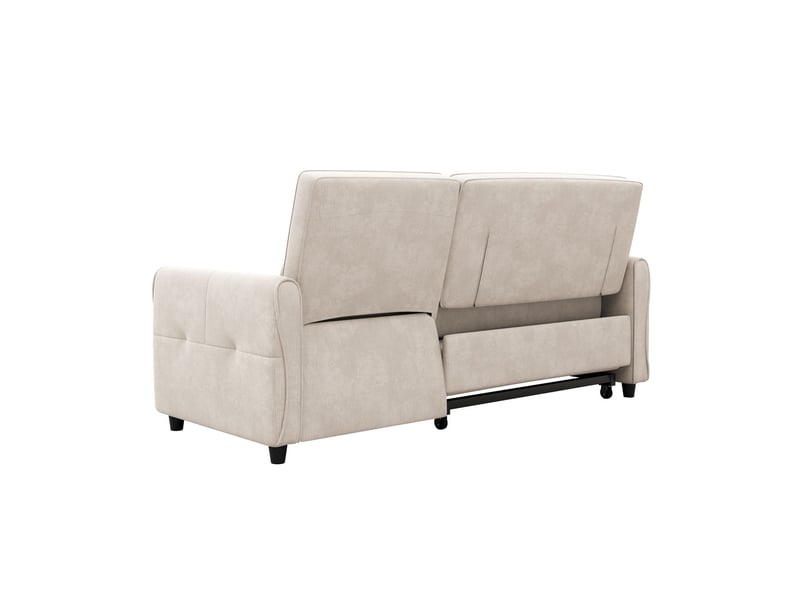  Canapé-lit 3 places surface de couchage extensible en chenille dossier réglable sur 3 positions inclinaison à 90° 145° ou 180° couchage d'appoint  - Conforama A