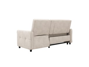 Canapé-lit 3 places surface de couchage extensible en chenille dossier réglable sur 3 positions inclinaison à 90° 145° ou 180° couchage d'appoint