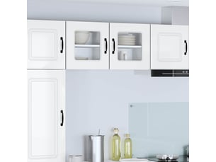 Meuble mural de cuisine | armoire de cuisine 2 pcs blanc brillant shl5519