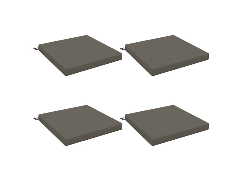  Lot de 4 coussins de siège, coussins d'assise soest 100 % polyester gris cf60403  - Conforama A