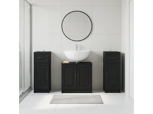 Ensemble de meuble de salle de bain 3 pièces utrecht noir cf63523