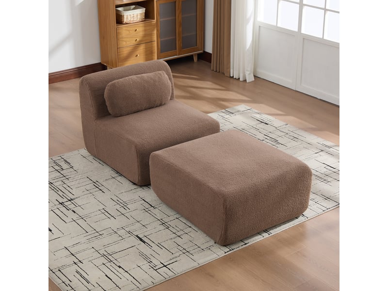 Canapé de salon, canapé pour séjour, camel, pour salon et séjour, pour intérieur, mobilier pour espace de vie - Conforama E