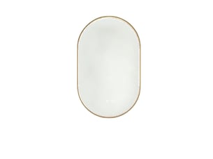 Meuble salle de bain suspendu 80 cm avec vasque intégrée, miroir ovale led antibuée, tiroir