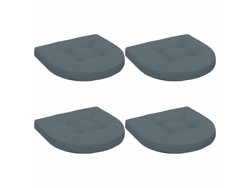  Lot de 4 coussins de siège, coussins d'assise 100 % polyester bleu cf60055  - Conforama A