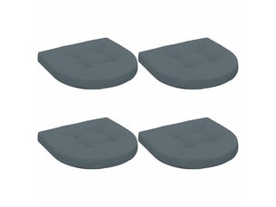 Lot de 4 coussins de siège, coussins d'assise 100 % polyester bleu cf60055