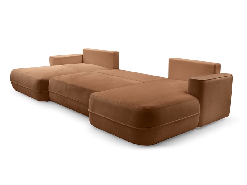 Canapé en u avec fonction lit peoni 364 cm cuivre élégant Peoni - Conforama E