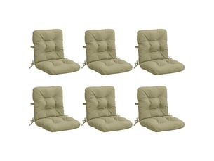 Lot de 6 coussins de chaise à dossier haut vianen cf59392