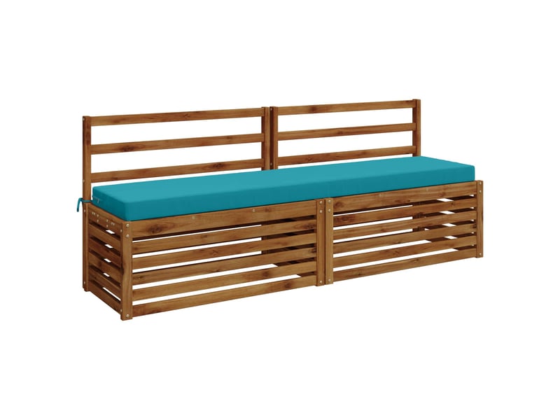  Lot de 2 coussins de banc, coussins d'assise soest 100 % polyester turquoise cf57502  - Conforama C