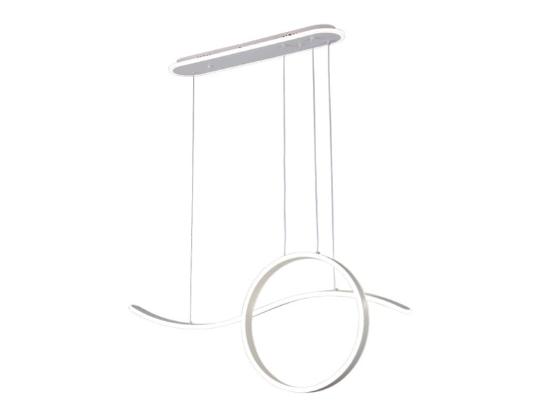  Fabrilamp style, suspension, moderne, led, 205 w, 17940 lm, 3000-4000-6000 k, blanc, 60-100 x 100 x 15 cm 249492001 - Conforama A