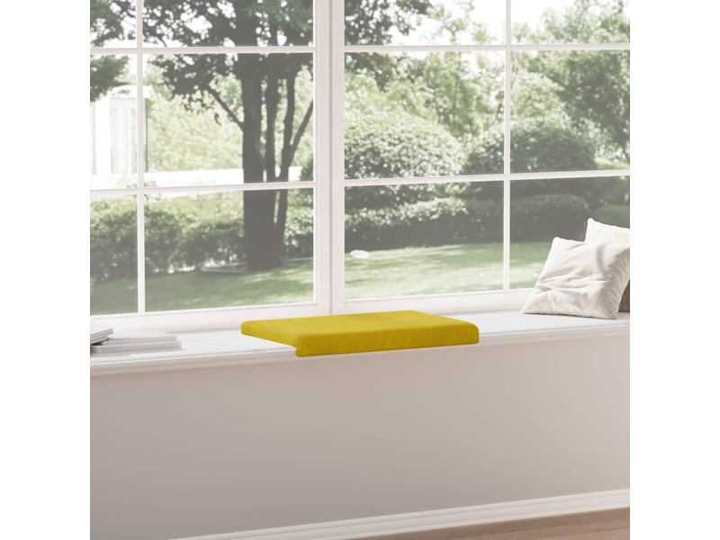 Coussin de banc, coussin d'assise, coussin de canapé velours jaune profondeur 35 cm cf53909 - Conforama D
