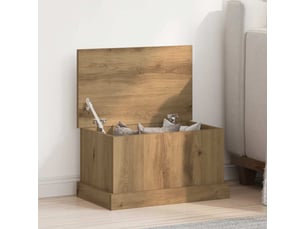 Boîtes de rangement chêne artisanal 30x50x28 cm bois ingénierie