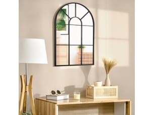 Miroir arrondi(e) à fixer coloris noir <strong>DESMIU</strong> <strong></strong> - 91 cm x 2 cm