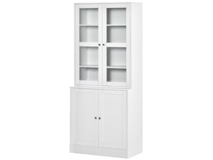 Étagère murale, 2 étagères, 76 cm x 40 cm x 178,5 cm, blanche