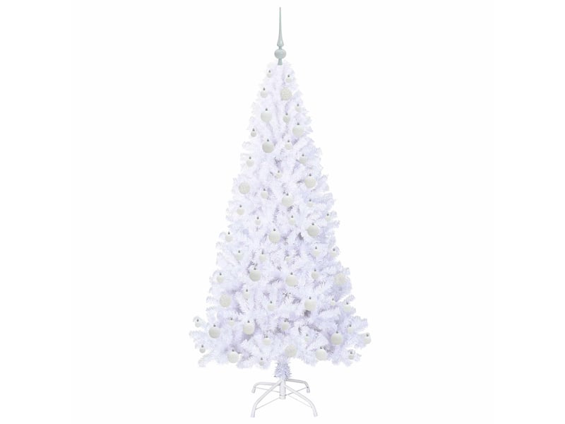  Sapin de noël artificiel, arbre de noël avec 300 led blanc 180 cm pvc et acier shl9126  - Conforama D
