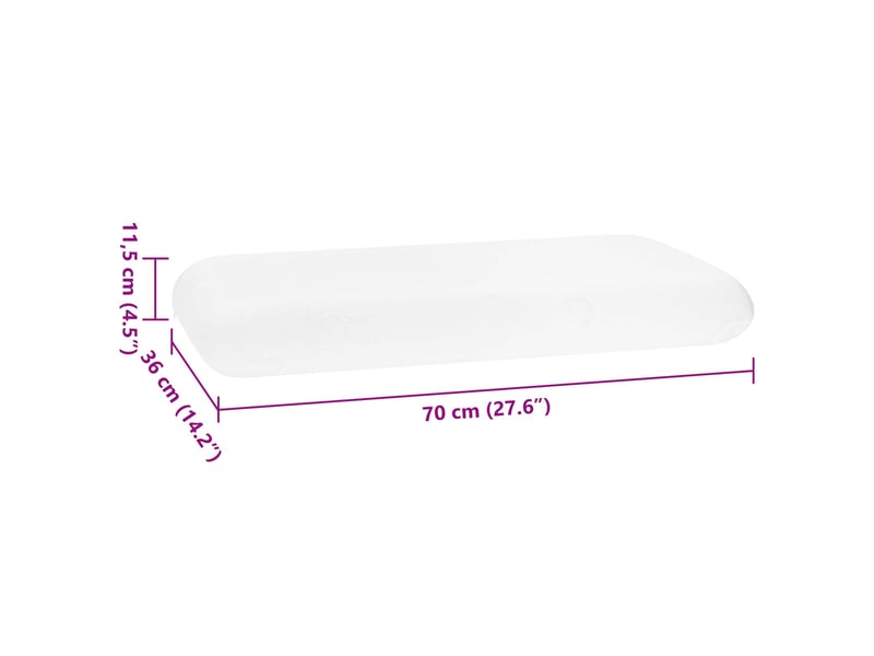  Oreiller, coussin de sommeil 70 x 36 x 11,5 cm moyen blanc cf55927  - Conforama E